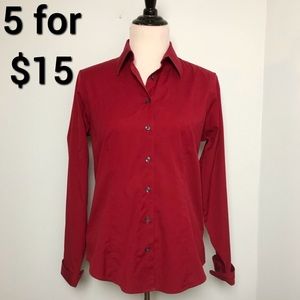 Eddie Bauer Button Front Shirt. Size M